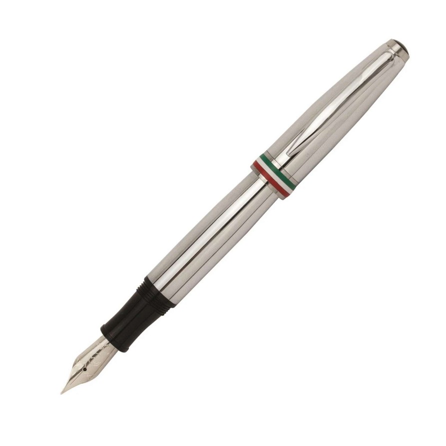 Fountain Pens * | Monteverde Aldo Domani Italia Chrome Fountain Pen