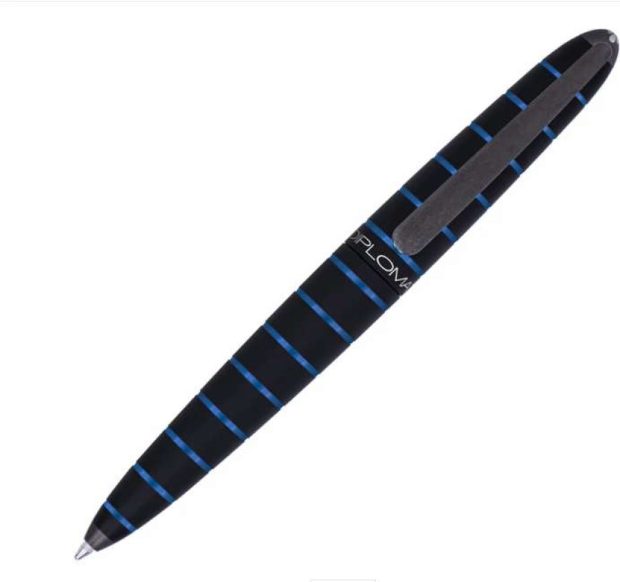 Ballpoint Pens * | Diplomat Elox Ring Black/Blue, Ballpoint Pen