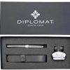 Fountain Pens * | Diplomat Aero Fountain Pen Gift Set, Stripes