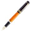 Fountain Pens * | Maiora Mytho K Origine Fountain Pen, Polished Black, Orange & Gold, Fine 14K Nib