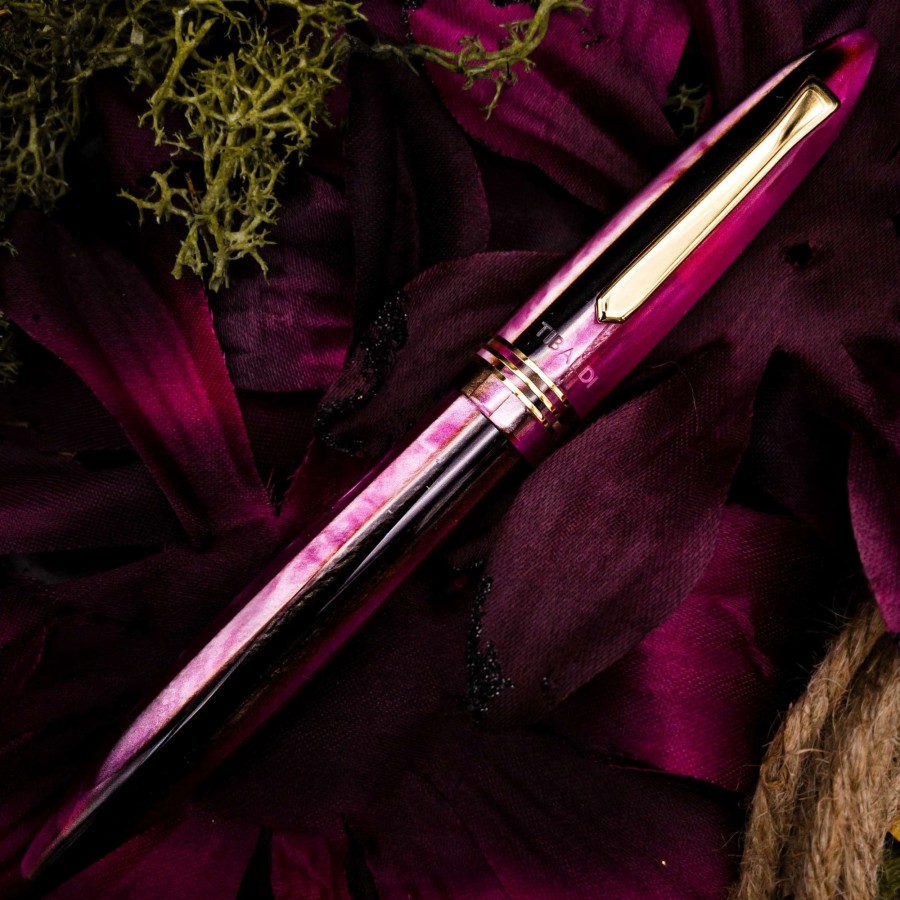 Rollerball Pens * | Tibaldi Bonania Zany Brown & Pink Rollerball Pen