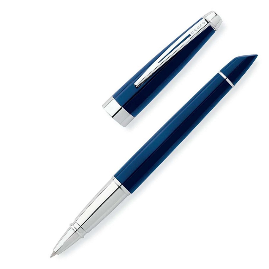 Rollerball Pens * | Cross Cross Aventura Rollerball Pen, Starry Blue & Chrome