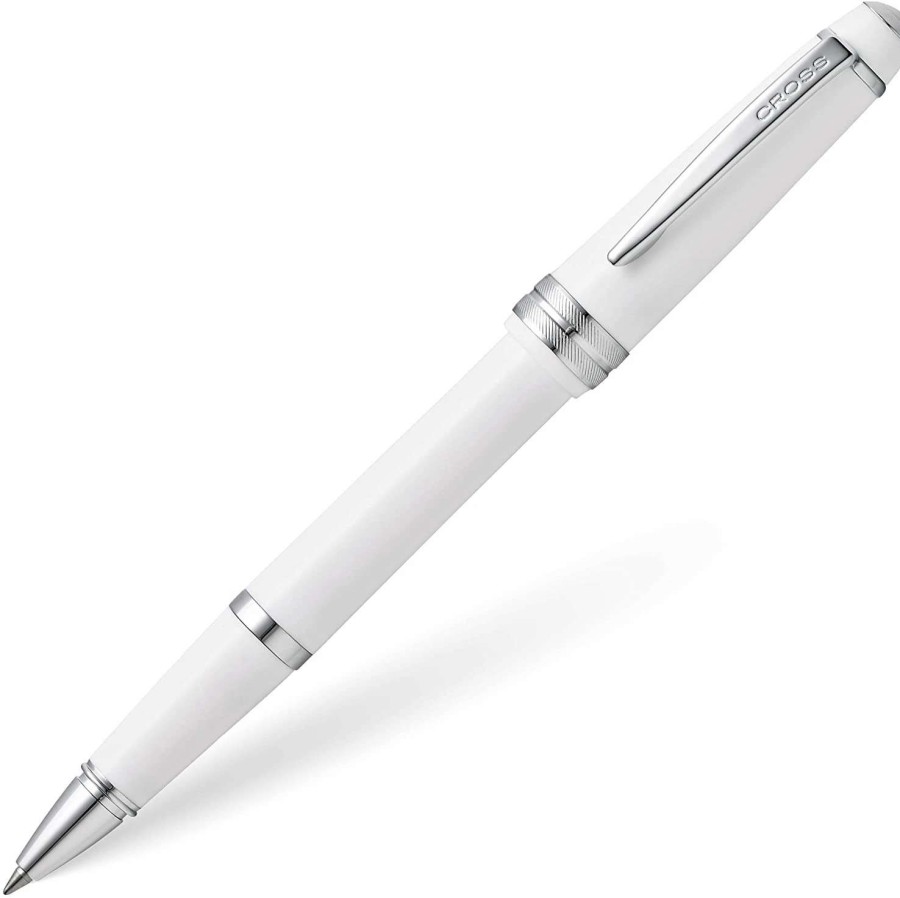 Rollerball Pens * | Cross Cross Bailey Light Rollerball Pen, Polished White & Chrome