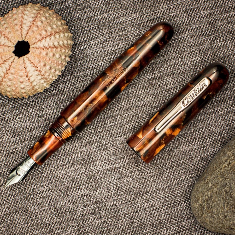 Fountain Pens * | Conklin All American Fountain Pen, Brownstone