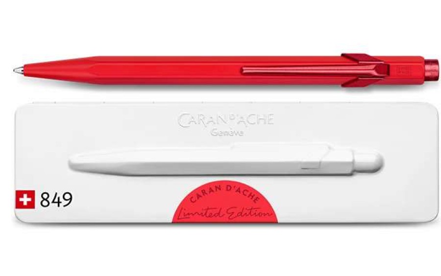 Ballpoint Pens * | Caran D'Ache 849 Claim Your Style, Series 3, Ballpoint Pen, Scarlet Red