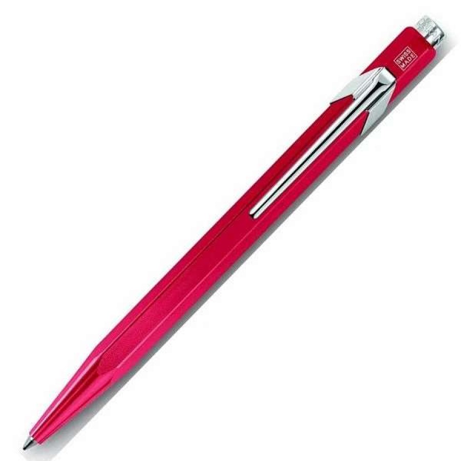 Ballpoint Pens * | Caran D'Ache 849 Metal-X Ballpoint Pen Ruby Red #849.280