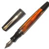 Fountain Pens * | Maiora Impronte, Black & Orange, Oversized Fountain Pen, Stub Nib