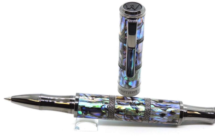 Rollerball Pens * | Monteverde Regatta Abalone Shell Limited Edition Rollerball Pen, Gunmetal