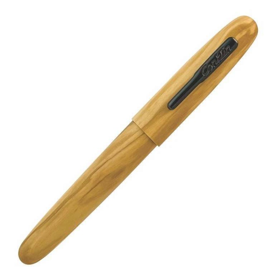 Rollerball Pens * | Conklin All American Limited Edition Olive Wood Rollerball Pen, Gunmetal Trim