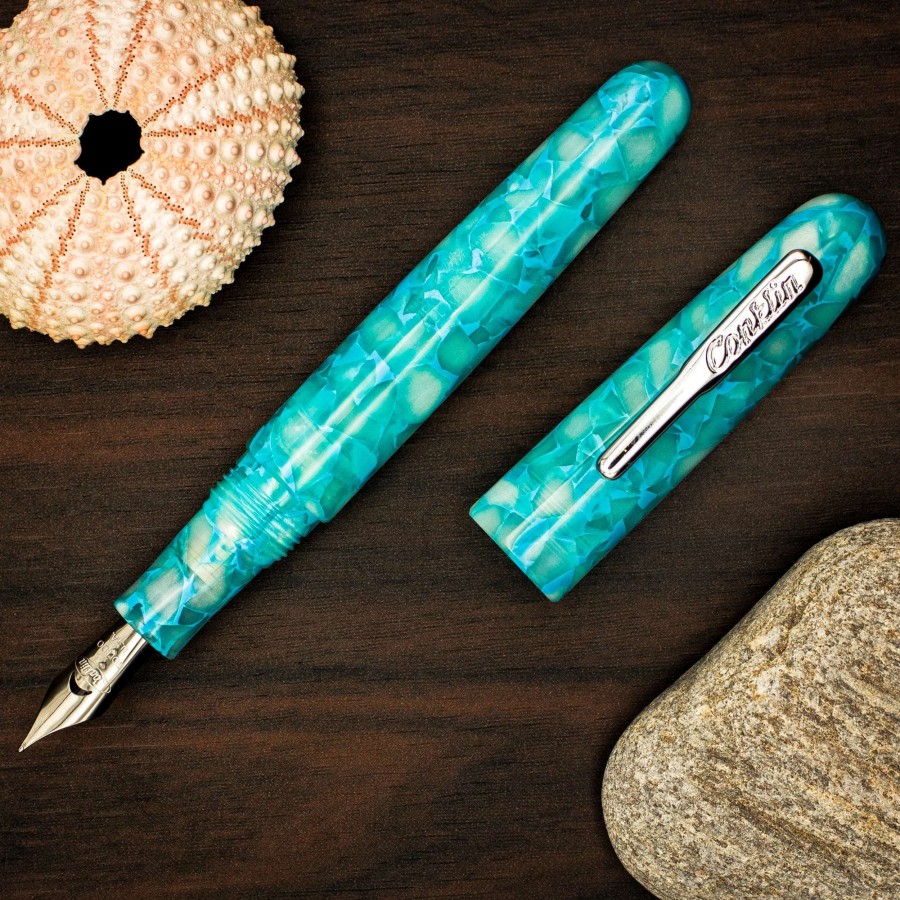 Fountain Pens * | Conklin All American Serenity Fountain Pen, Turquoise