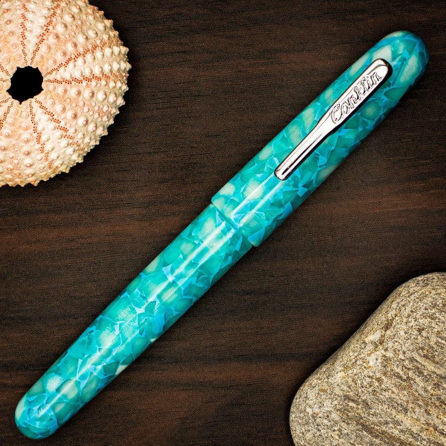 Fountain Pens * | Conklin All American Serenity Fountain Pen, Turquoise