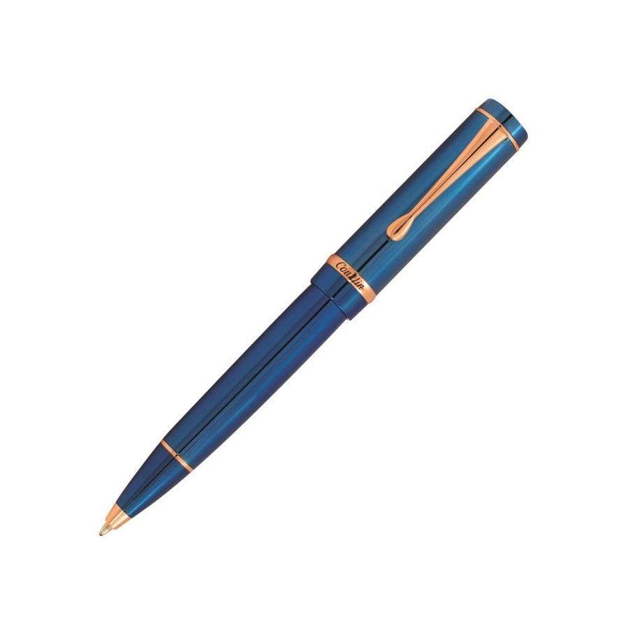 Ballpoint Pens * | Conklin Duragraph Metal Ballpoint Pen, Pvd Blue