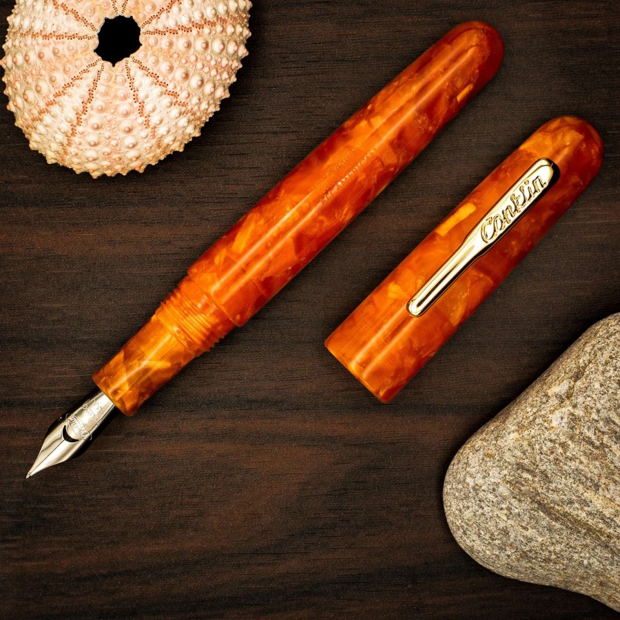 Fountain Pens * | Conklin All American Sunburst Orange Fountain Pen