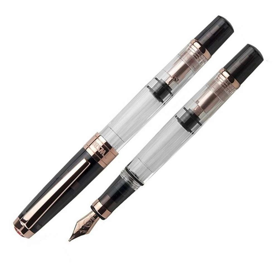 Fountain Pens * | Twsbi Diamond 580 Rose Gold Ii Fountain Pen, Black