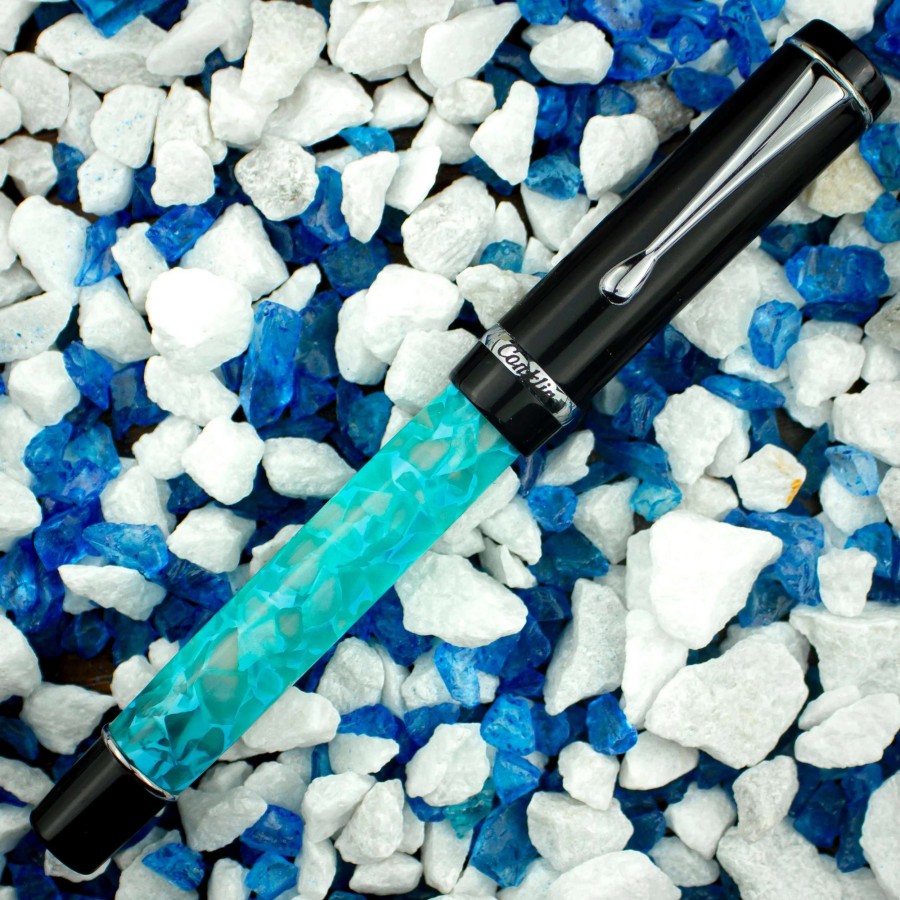 Fountain Pens * | Conklin Duragraph Fountain Pen, Turquoise Nights