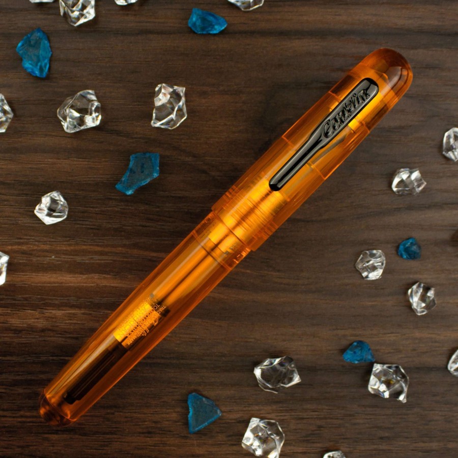 Fountain Pens * | Conklin All American Fountain Pen, Special Eyedropper Edition, Demo Orange