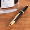 Fountain Pens * | Pilot Vanishing Point Retractable Fountain Pen, Black & Gold