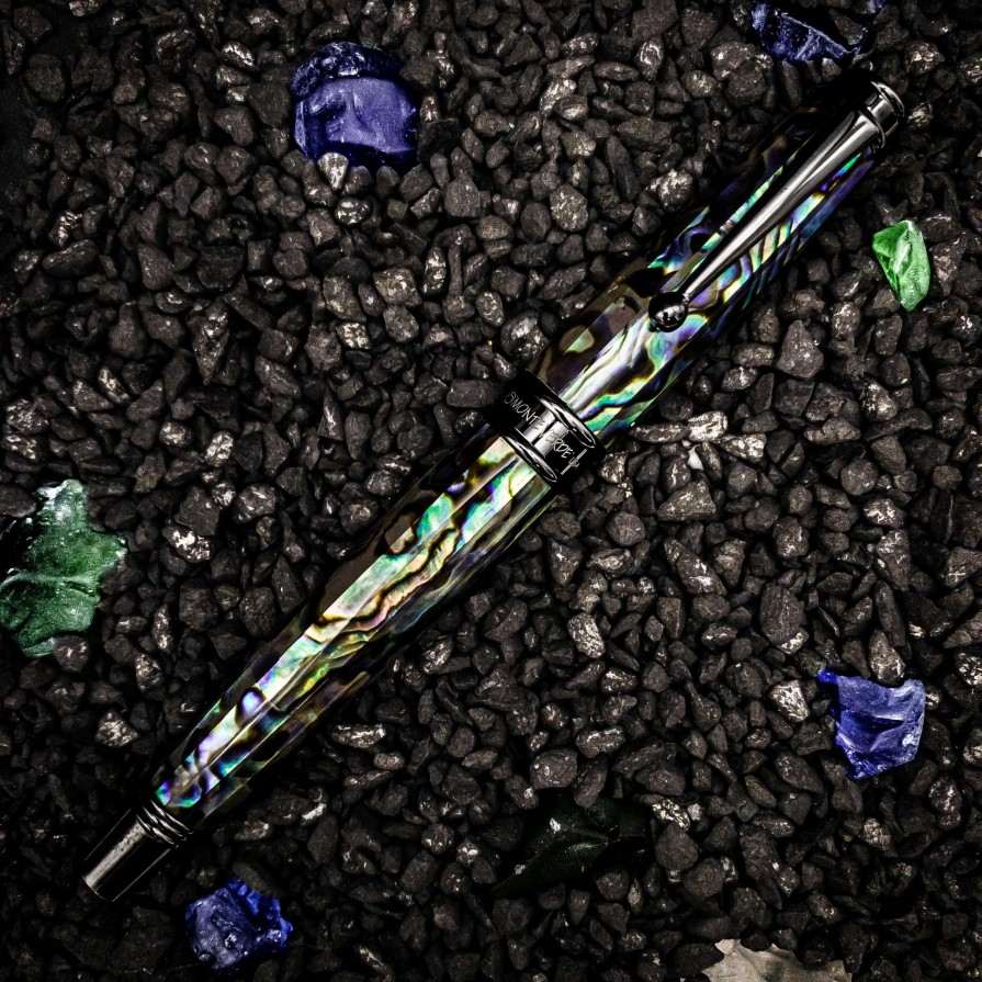 Rollerball Pens * | Monteverde Invincia Limited Edition Abalone Shell Rollerball Pen, Gunmetal Trim