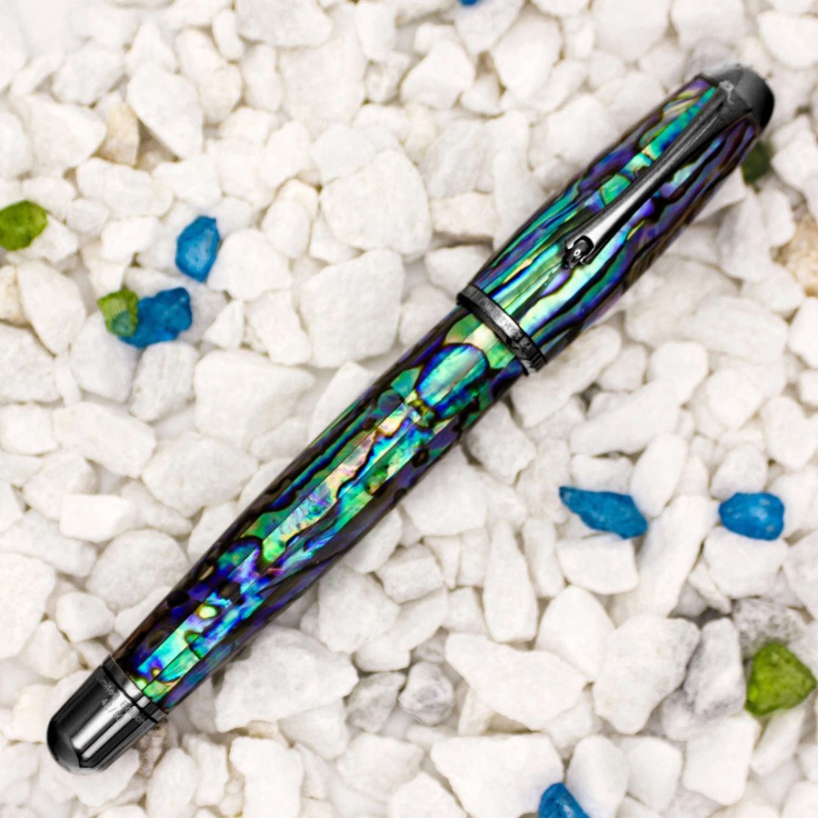 Rollerball Pens * | Monteverde Super Mega Limited Edition Abalone Rollerball Pen, Gunmetal Trim