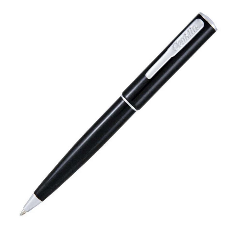 Ballpoint Pens * | Conklin Coronet Ballpoint Pen, Black & Chrome