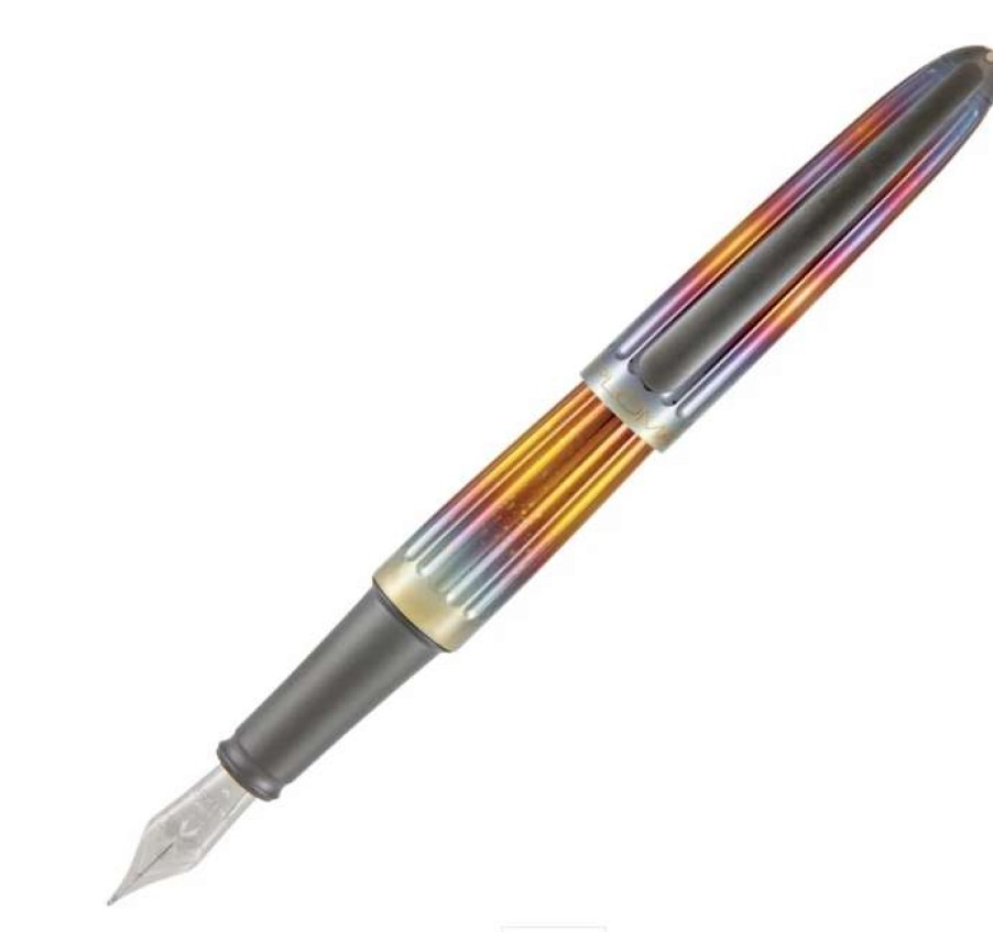 Fountain Pens * | Diplomat Aero Flame Fountain Pen, Fine Nib, 14Kt Gold