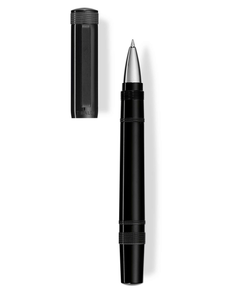 Rollerball Pens * | Tibaldi Perfecta Rich Black Rollerball Pen