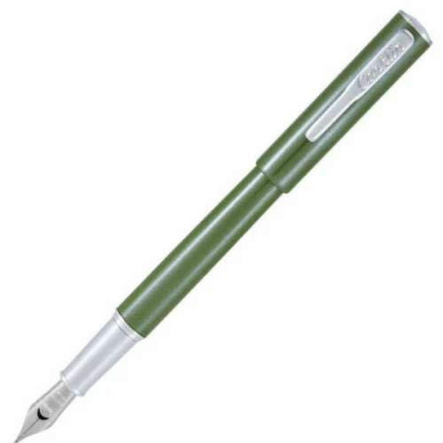 Fountain Pens * | Conklin Coronet Fountain Pen, Olive & Chrome