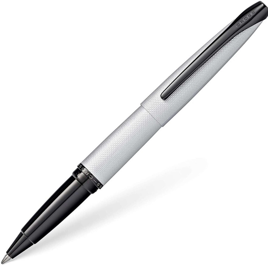 Rollerball Pens * | Cross Cross Atx Rollerball Pen, Brushed Chrome & Black