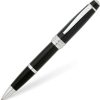 Rollerball Pens * | Cross Cross Bailey Rollerball Pen, Black Lacquer & Chrome