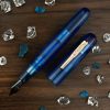 Fountain Pens * | Conklin All American Fountain Pen, Special Eyedropper Edition, Demo Blue