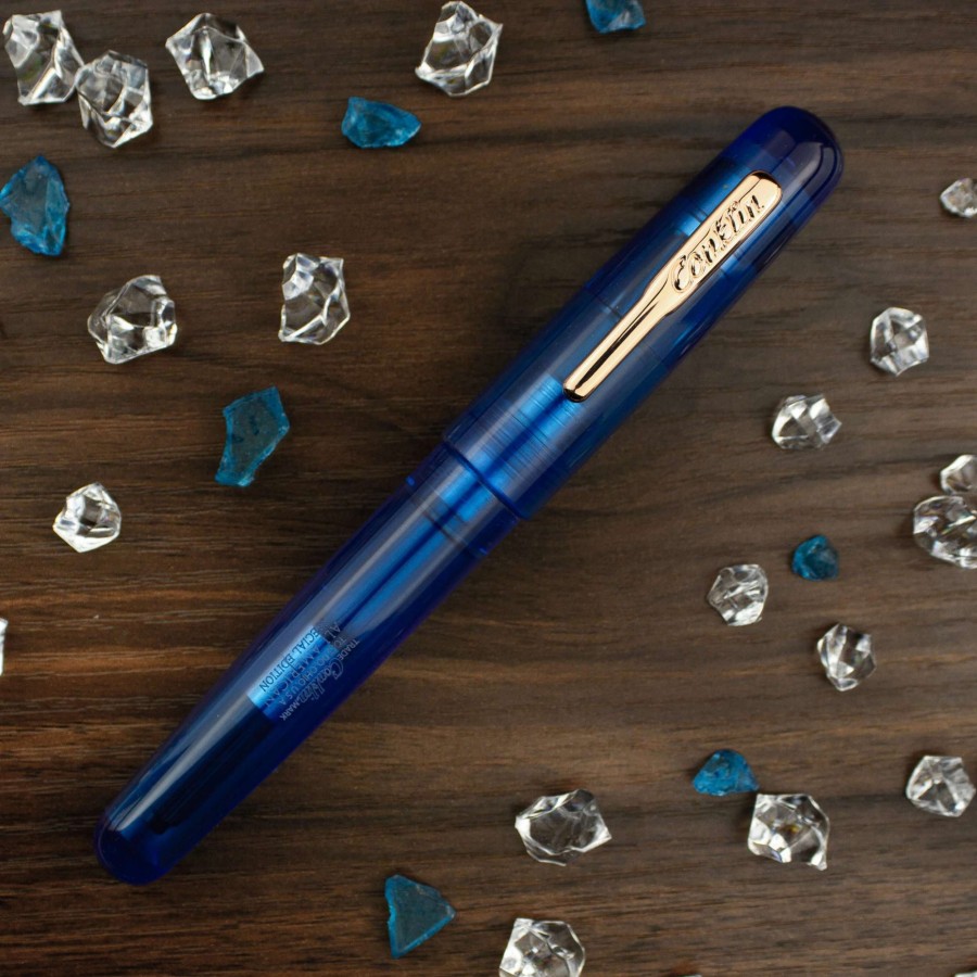 Fountain Pens * | Conklin All American Fountain Pen, Special Eyedropper Edition, Demo Blue