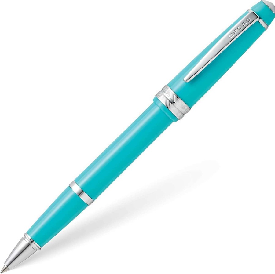 Rollerball Pens * | Cross Cross Bailey Light Rollerball Pen, Polished Teal & Chrome