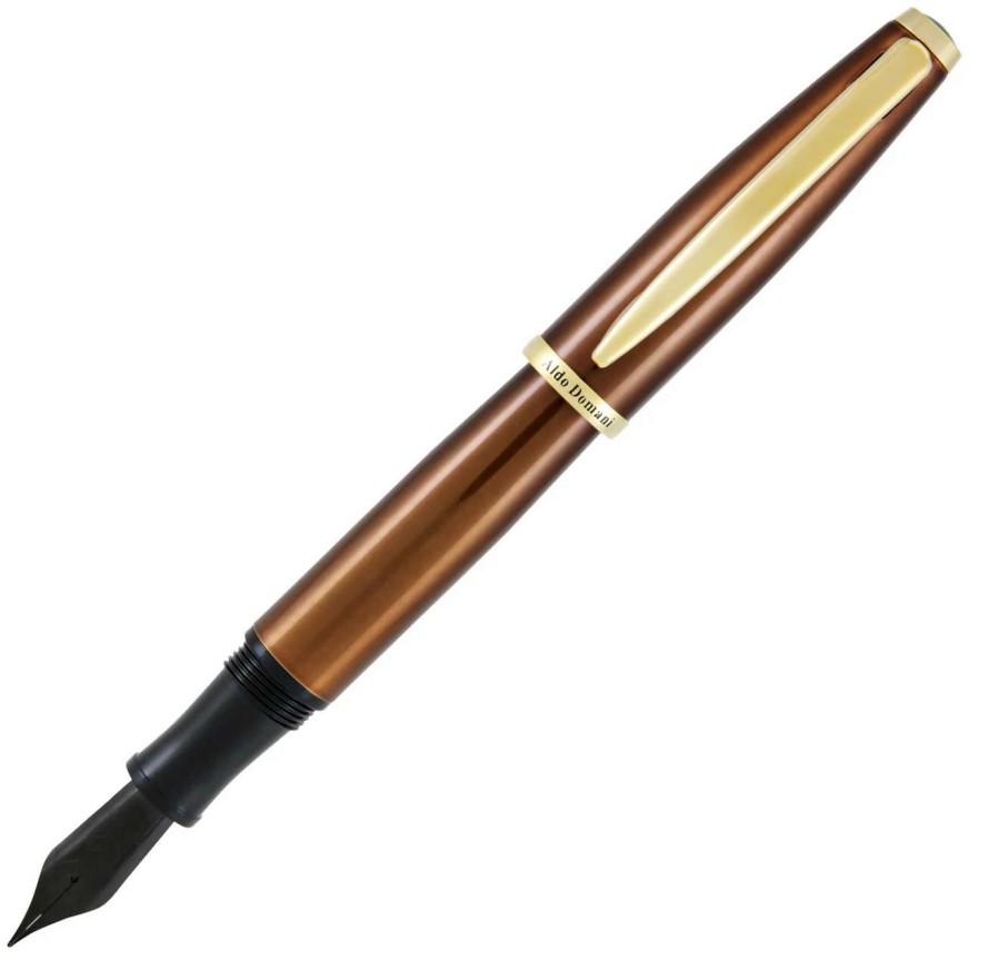 Fountain Pens * | Monteverde Aldo Domani Brown Lacquer Fountain Pen