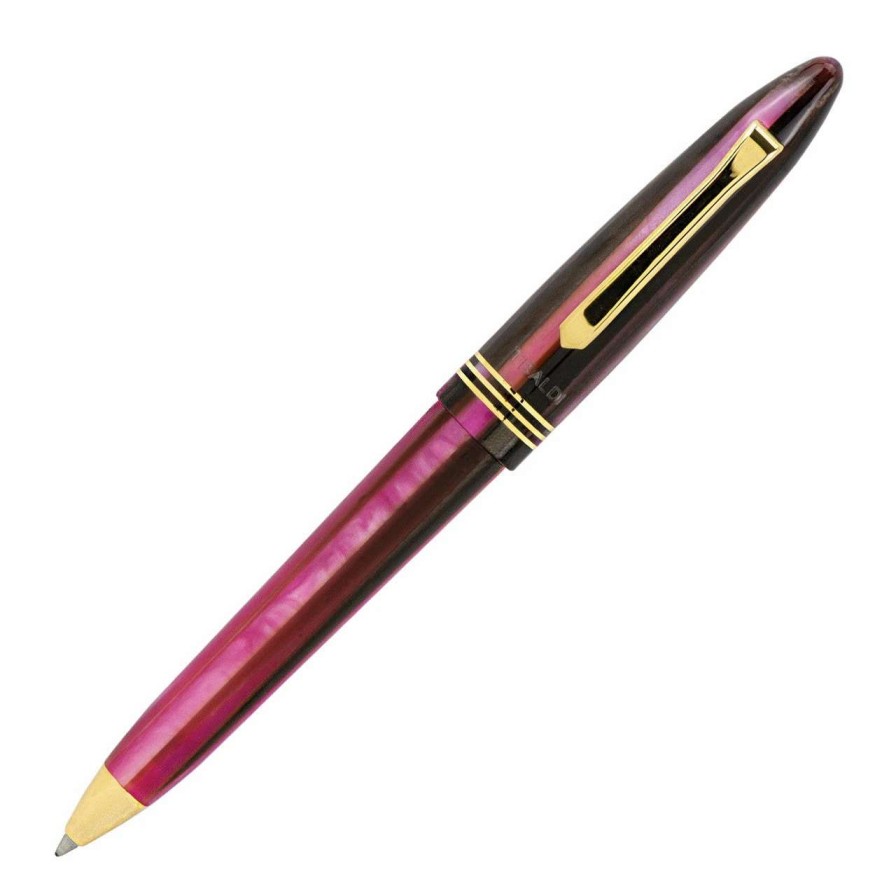 Ballpoint Pens * | Tibaldi Bonania Zany Brown & Pink Ballpoint Pen