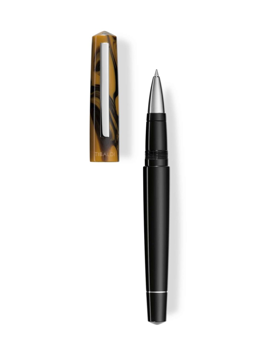 Rollerball Pens * | Tibaldi Infrangibile Chrome Yellow Rollerball Pen