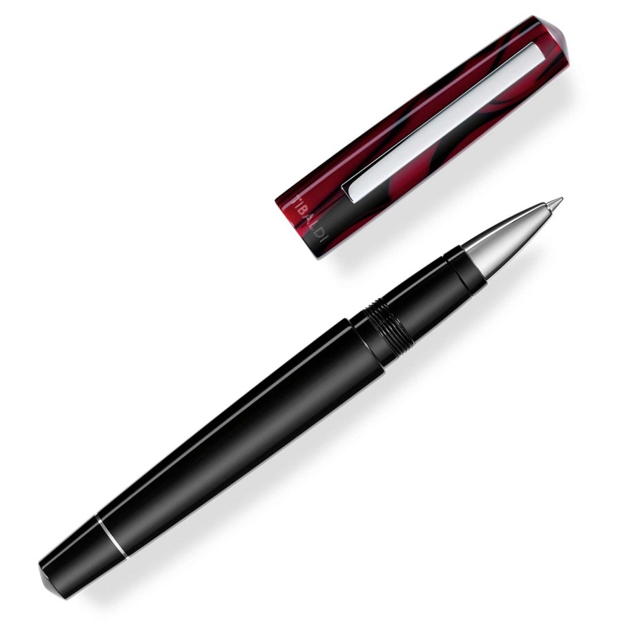 Rollerball Pens * | Tibaldi Infrangibile Mauve Red Rollerball Pen