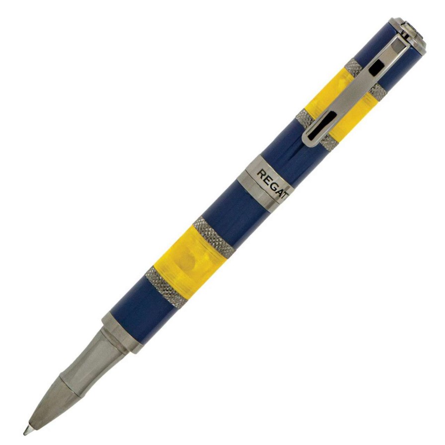 Rollerball Pens * | Monteverde Regatta Sport Rollerball Pen, Blue & Yellow