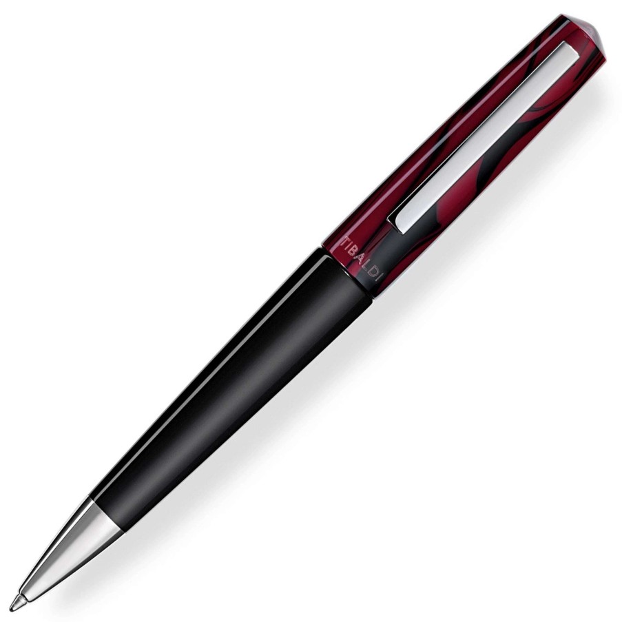 Ballpoint Pens * | Tibaldi Infrangibile Mauve Red Ballpoint Pen