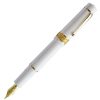 Fountain Pens * | Maiora Mytho Dama Fountain Pen, Polished White & Gold