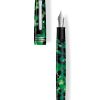 Fountain Pens * | Tibaldi N60 Emerald Green Resin Fountain Pen, Palladium Trim, Extra-Fine Nib