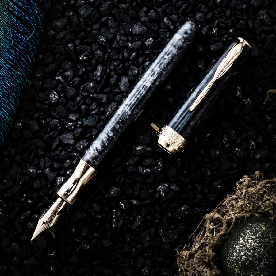 Fountain Pens * | Pineider Le La Grande Bellezza Fountain Pen, Coal Grey, 14K Quill Nib