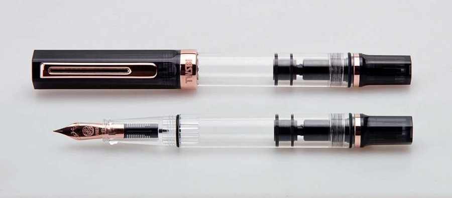 Fountain Pens * | Twsbi Eco Smoke Rose Gold Fountain Pen