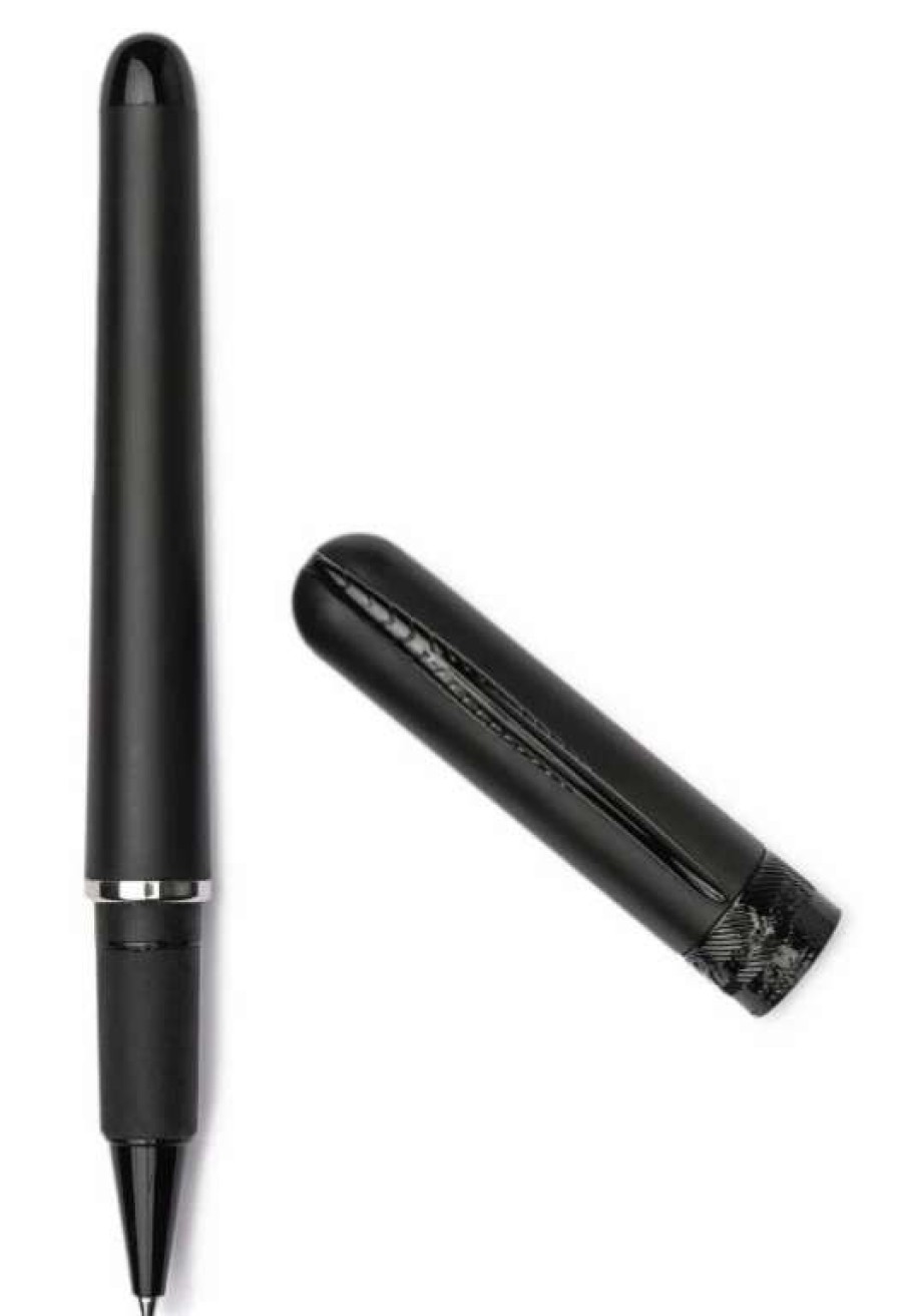 Rollerball Pens * | Pineider Avatar Rollerball Pen, Matte Black W/ Black Trim