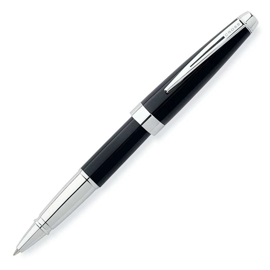 Rollerball Pens * | Cross Cross Aventura Rollerball Pen, Onyx Black & Chrome