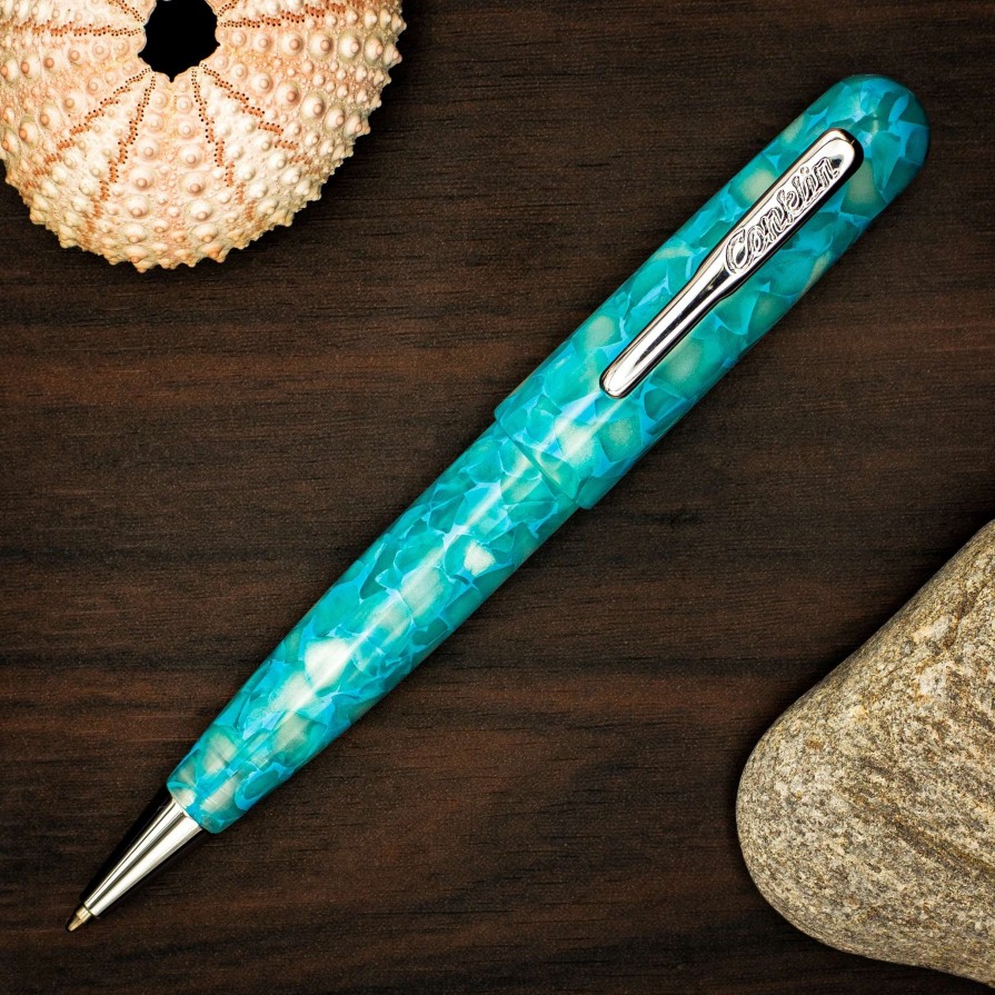 Ballpoint Pens * | Conklin All American Ballpoint Pen, Turquoise Serenity