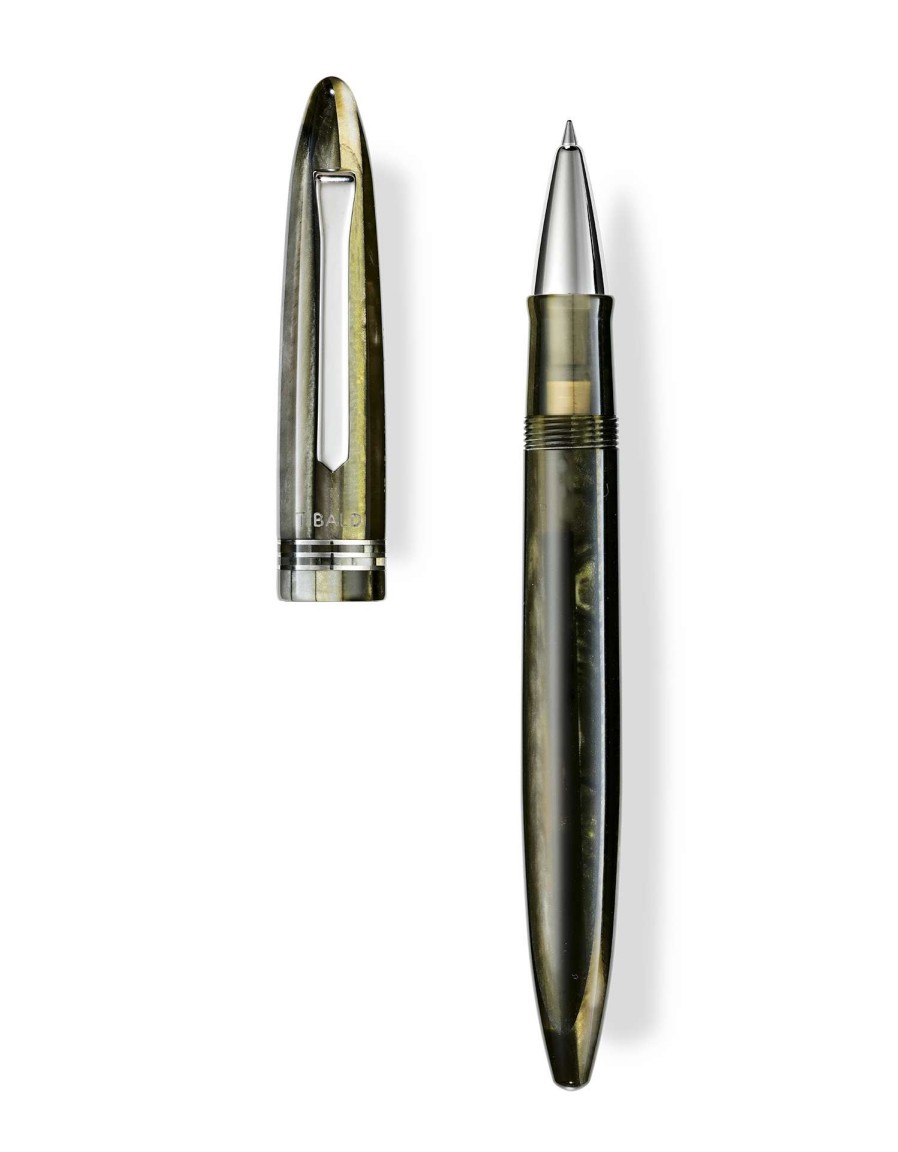 Rollerball Pens * | Tibaldi Bononia Martini Olive Resin Rollerball Pen