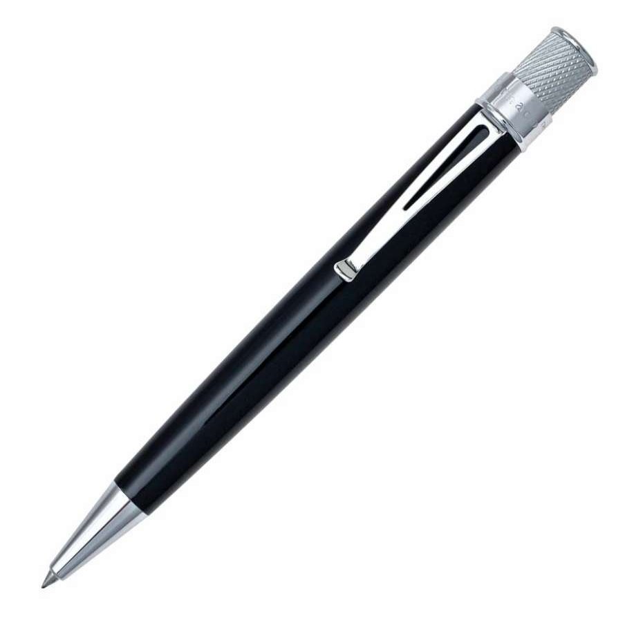 Rollerball Pens * | Retro 51 Tornado Classic Rollerball Pen, Black Lacquer