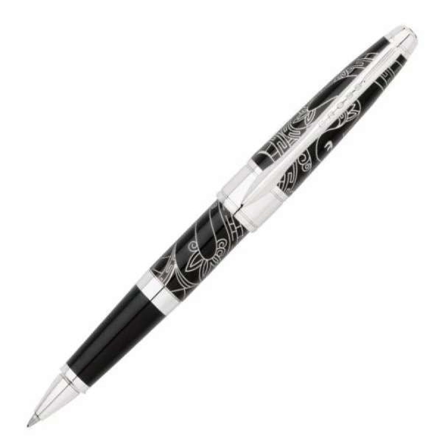 Rollerball Pens * | Cross Cross 2013 Year Of The Snake Rollerball Pen, China Black & Chrome