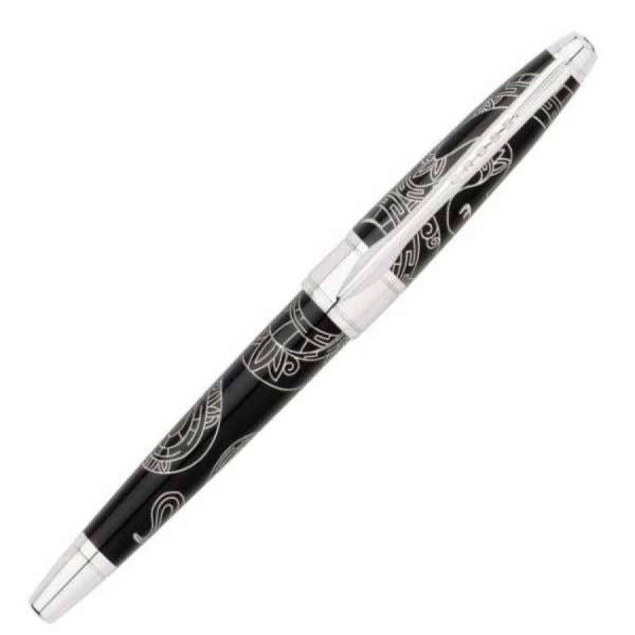 Rollerball Pens * | Cross Cross 2013 Year Of The Snake Rollerball Pen, China Black & Chrome