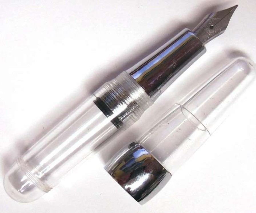 Fountain Pens * | Stipula Passaporto Superleggera Eyedropped Fountain Pen, Clear, Fine Nib